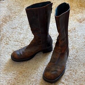 Women’s Modaitalia Brown Leather Zip Up Boots, size 7